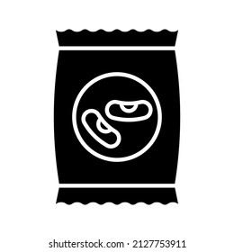simple camp related icons in glyph style