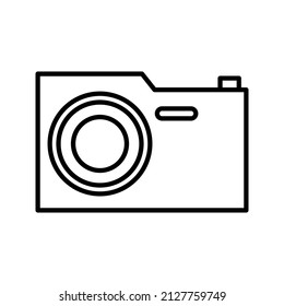 simple camp related icons in outline style