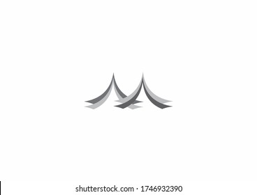 Simple camp or tent vector symbol logo icon