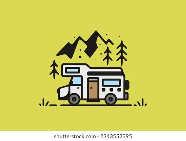 Einfacher Campingwagen-Campingdesign