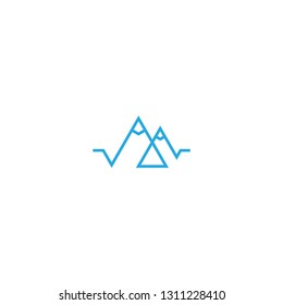 Simple camping badge icon vector. Native american teepee tent. Vector illustration EPS.8 EPS.10