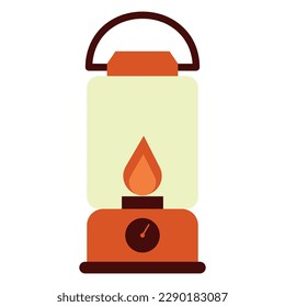 Einfache Kollektion von Campingausrüstung in flacher Illustration, dieses Element schafft eine frische Atmosphäre, einfache süße Unterhaltung und elegantes Vektordesign.