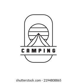 simple camping icon vector illustration template design