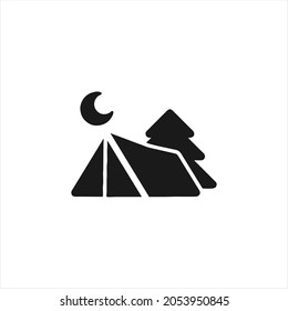 Simple camping logo design vector