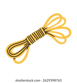Simple camping rope or hiking rope or scout rope icon in flat style. Vector illustration of summer camp equipment in trendy style.