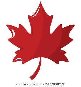 Simple Canada Day Red Wedge Leaf Design für Designs, Poster oder Banner