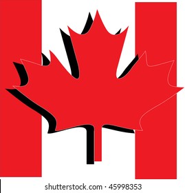 a simple canadian flag illustration