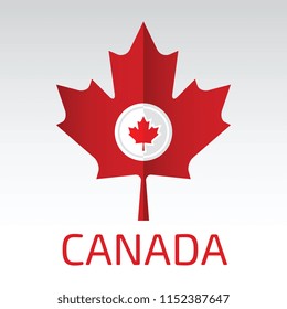 A simple Canadian Maple Leaf design in vector format.