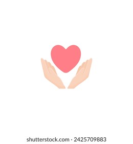 Icono de día de cáncer simple con ilustración en color rosa