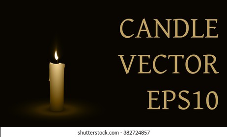 simple candle design with free area for text