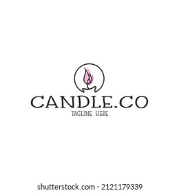 simple candle elegant logo company