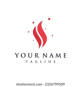 Simple candle flame logo design with a creative and modern concept.