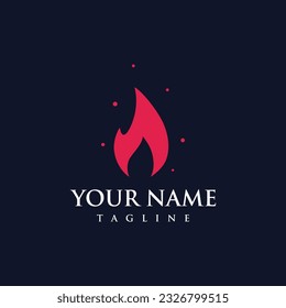 Simple candle flame logo design with a creative and modern concept.