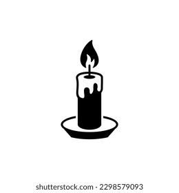 simple candle icon illustration vector