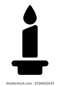 uma imagem de vela simples com uma combinação de vários elementos de cor preta