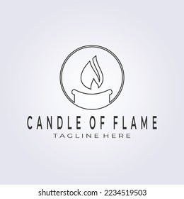 simple candle light elegant logo company