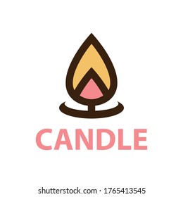 Simple Candle Logo For Your Business.