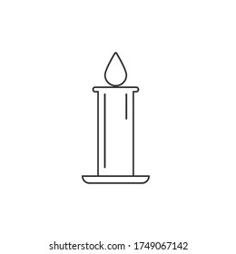 Simple Candle Vector Icon Design
