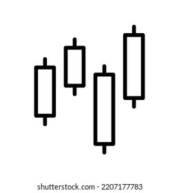 Icono de candelabro simple. Análisis de inversiones. Vector.