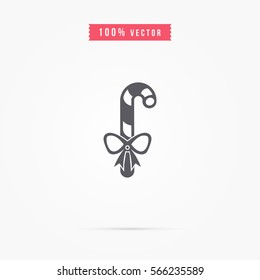 simple Candy cane icon