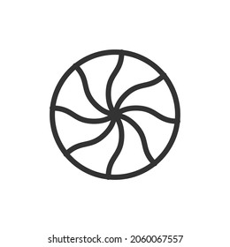 Simple candy line icon. Premium symbol in stroke style. Design of candy icon. Vector illustration.
