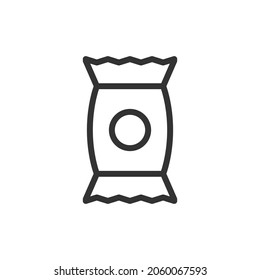 Simple candy line icon. Premium symbol in stroke style. Design of candy icon. Vector illustration.