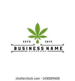 Simple Cannabis Leaf logo design