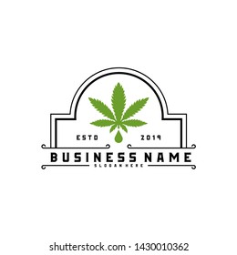 Simple Cannabis Leaf logo design