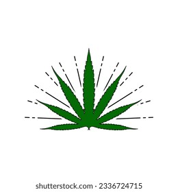 simple cannabis leaf logo design