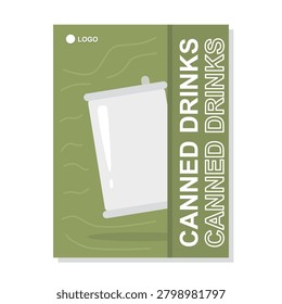 simple canned drink poster design