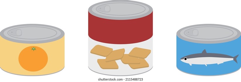 Simple canned set (sardine, biscuits, oranges)