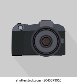 Simple Canon Camera Vector With Shadow Touch