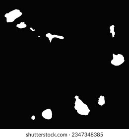 Simple Cape Verde Map Isolated on Black Background, can be used for business designs, presentation designs or any suitable designs.