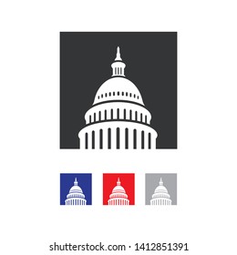 Simple Capitol building vector logo design