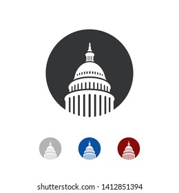 Simple Capitol building vector logo design
