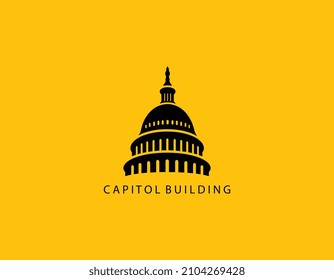 Simple Capitol building vector logo design