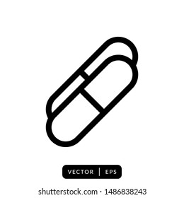 Simple Capsule Icon Vector Design