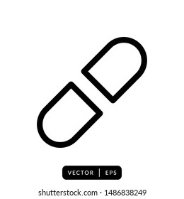 Simple Capsule Icon Vector Design
