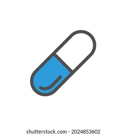 simple capsule icon vector illustration
