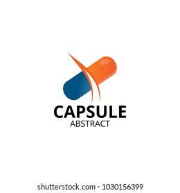 Simple capsule  logo and icon template