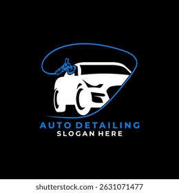 Simple car body care logo design vector template