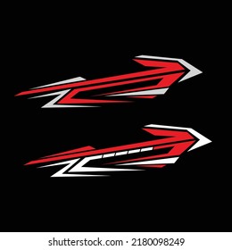 simple car body modification sticker vector. car wrap sticker.