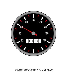 Simple car dashboard vector icon, flat design