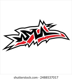 Einfaches Autoaufkleber von Tribal Vektorgrafik