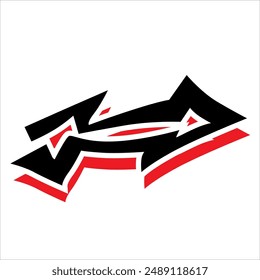 Einfaches Auto-Aufkleber in der Stammes-Vektorgrafik