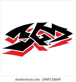 simple car decal in tribal vector art