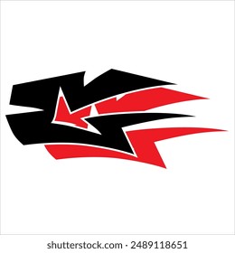 simple car decal in tribal vector art