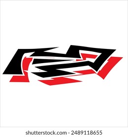 simple car decal in tribal vector art