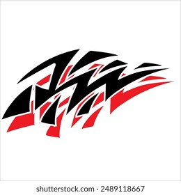 simple car decal in tribal vector art