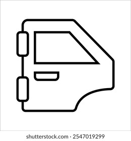 Ícone de porta de carro simples, adequado para temas automotivos, de transporte e de design.